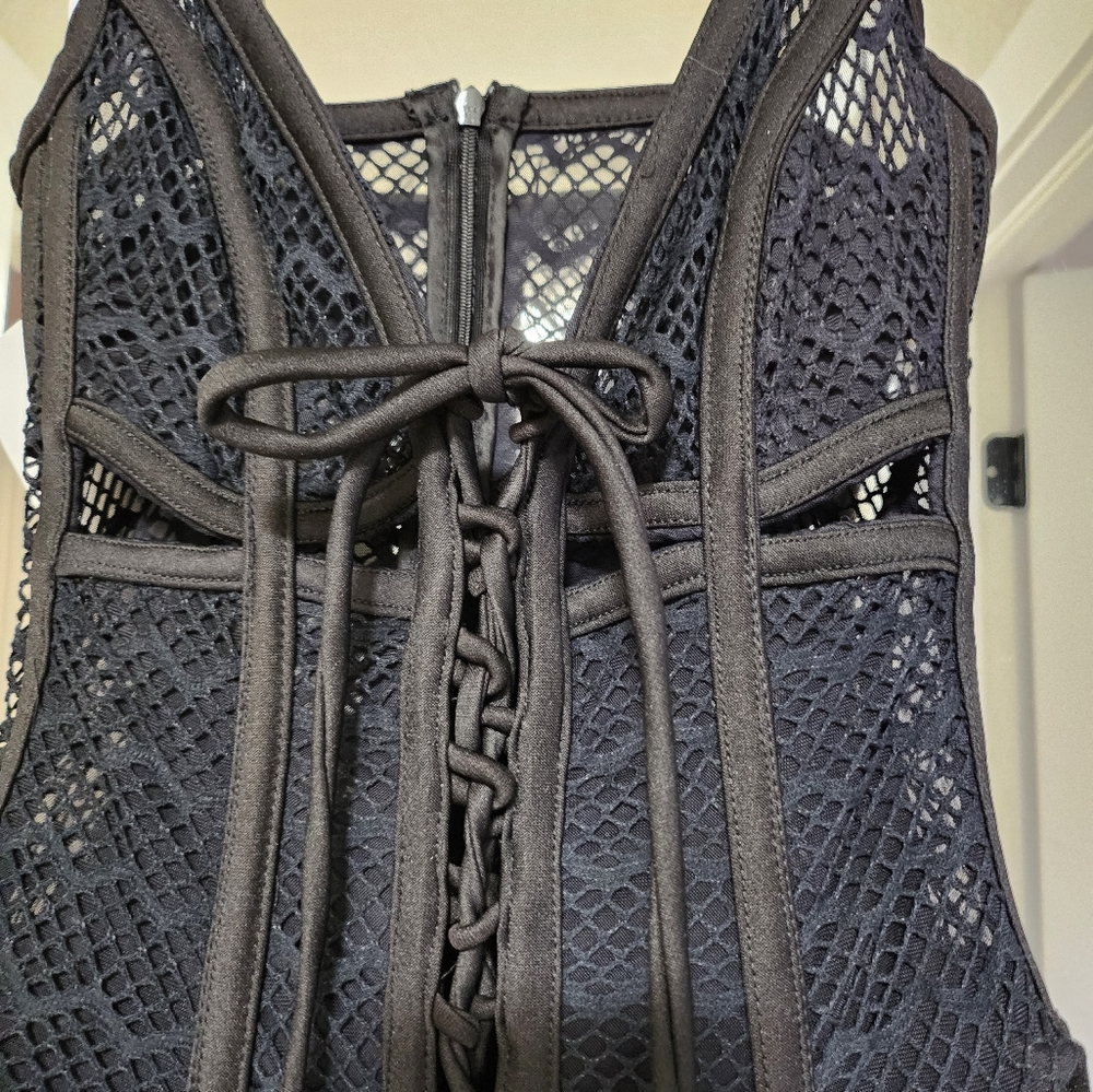 Patbo Corset Crepe Black Jumpsuit - Picture 8 of 15